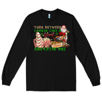 Black torn between lookin like a snack and eatin one Long Sleeve Tee - FaDigitalArtStudio