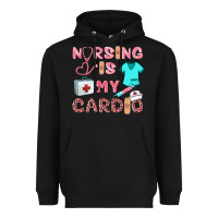Black nursing is my cardio Heavyweight Hoodie - BarkalooDesign