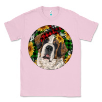Bubblegum Pink Christmas St. Bernard Classic Tee - RanaPortraitStore