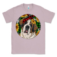 Lilac Christmas St. Bernard Classic Tee - RanaPortraitStore