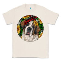 Natural Christmas St. Bernard Classic Tee - RanaPortraitStore