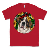 Red Christmas St. Bernard Classic Tee - RanaPortraitStore