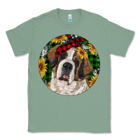 Sage Christmas St. Bernard Classic Tee - RanaPortraitStore