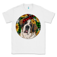 White Christmas St. Bernard Classic Tee - RanaPortraitStore