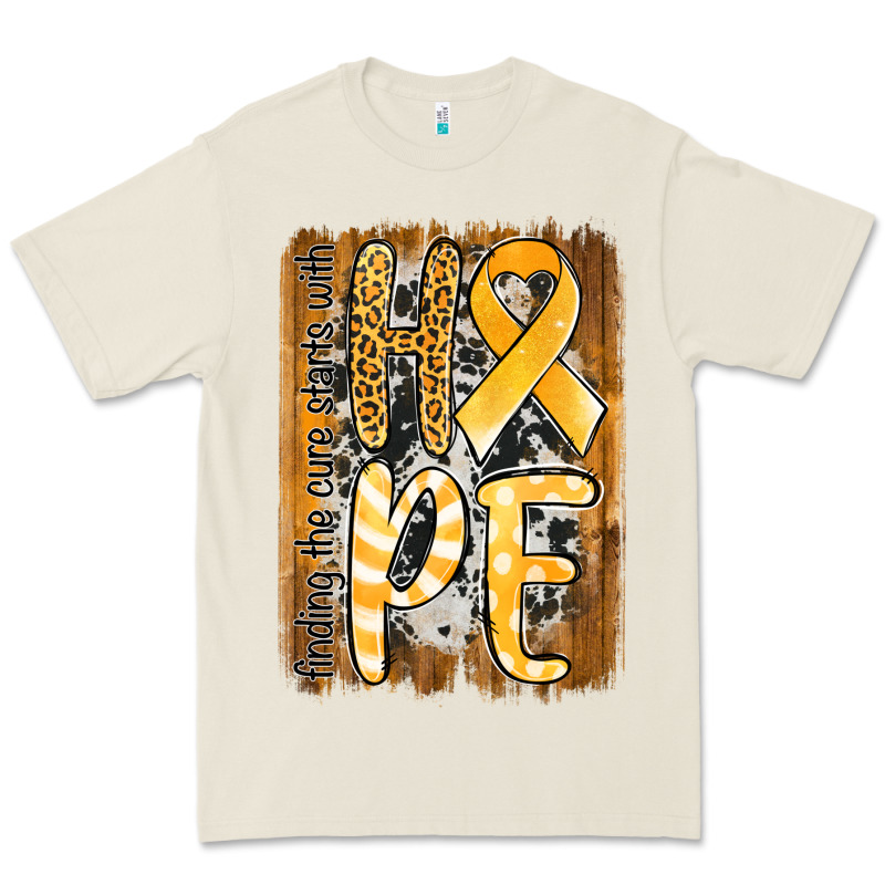 Finding The Cure Starts With Hope Childhood Cancer Awareness  With Bac Premium Tee by Jasminsmagicworld | Teevron