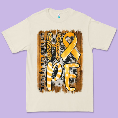 Finding The Cure Starts With Hope Childhood Cancer Awareness  With Bac Premium Tee Designed By Jasminsmagicworld