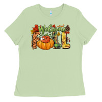 Matcha Welcome Fall Ladies Tee - NancyCooperArtShop