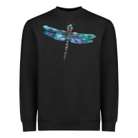 Black Blue Dragonfly Heavyweight Sweatshirt - LillyAllenDesigns