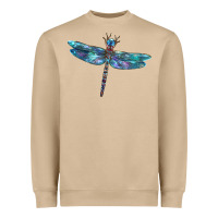 Mushroom Blue Dragonfly Heavyweight Sweatshirt - LillyAllenDesigns