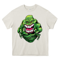 Cream halloween green slimer ghost Heavy Core Tee - longCreatives