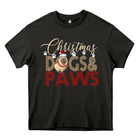 Asphalt Christmas Dogs Paws Heavy Core Tee - Bettercallsaul