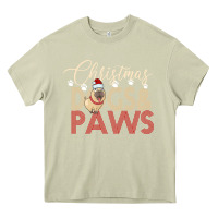 Mossy Christmas Dogs Paws Heavy Core Tee - Bettercallsaul