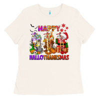 Bone happy hallothanksmas coffee cups Ladies Tee - texasbilliewilder