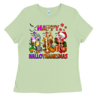 Matcha happy hallothanksmas coffee cups Ladies Tee - texasbilliewilder