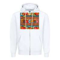 White teacher and pens apples books leopard and tooled leather tumbler Zipper Hoodie - Artiststas