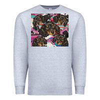 Heather Grey dachshund Premium Sweatshirt - BarkalooDesign