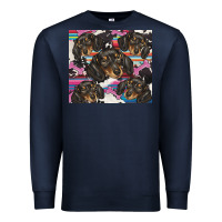 Navy dachshund Premium Sweatshirt - BarkalooDesign