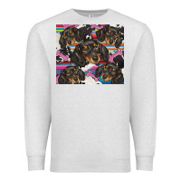 Oatmeal Heather dachshund Premium Sweatshirt - BarkalooDesign
