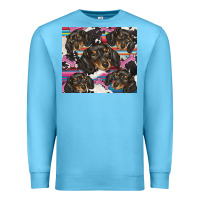 Ocean Blue dachshund Premium Sweatshirt - BarkalooDesign