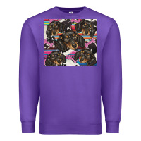 Purple dachshund Premium Sweatshirt - BarkalooDesign