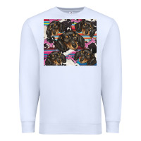 White dachshund Premium Sweatshirt - BarkalooDesign