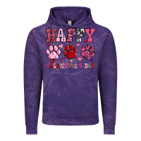Cloud Purple happy valentine's day paws Vintage Hoodie - OliviaCreatesArt