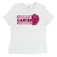 White Breast Cancer Survivor Ladies Tee - texasbilliewilder