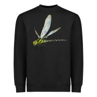 Black Blue And Yellow Dragonfly Heavyweight Sweatshirt - LillyAllenDesigns