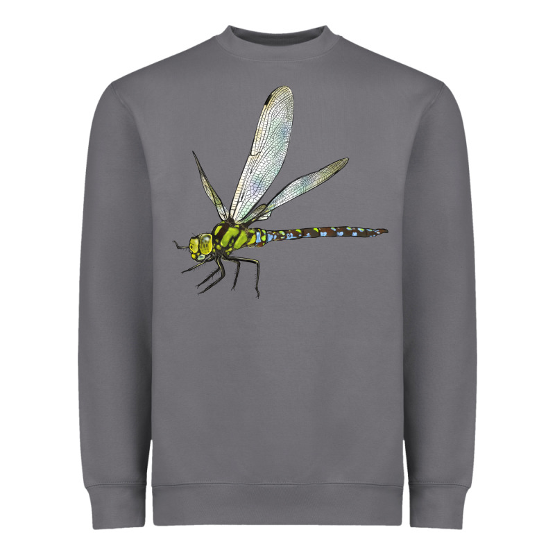 Blue And Yellow Dragonfly Heavyweight Sweatshirt by LillyAllenDesigns | Teevron
