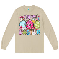 Mushroom Happy Easter eggs Long Sleeve Tee - OliviaCreatesArt
