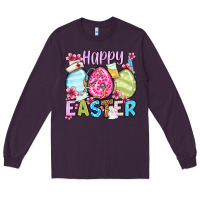 Plum Happy Easter eggs Long Sleeve Tee - OliviaCreatesArt