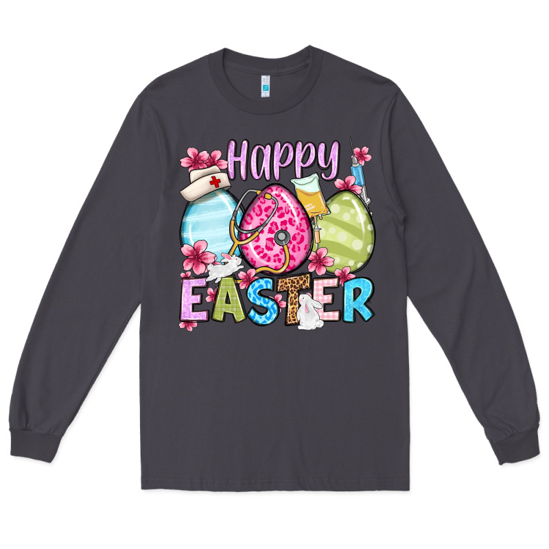 Happy Easter Eggs Long Sleeve Tee by OliviaCreatesArt | Teevron