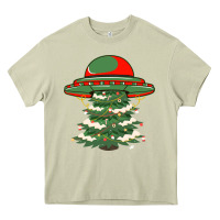 Mossy Ufo Christmas Pine Tree Heavy Core Tee - Bettercallsaul