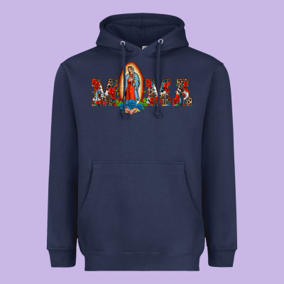 Mama Our Lady Of Guadalupe Heavyweight Hoodie Designed By Barkaloodesign