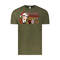 Vintage Olive all want for christmas is a cow Vintage Tee - CowGirlArtShop