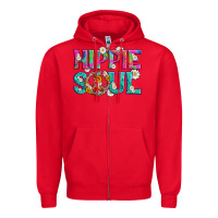 Red hippie soul with tie dye and flowers Zipper Hoodie - Artiststas