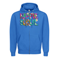 True Royal hippie soul with tie dye and flowers Zipper Hoodie - Artiststas
