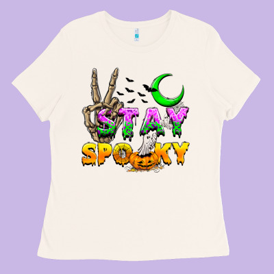 Stay Spooky Ladies Tee Designed By Nancycooperartshop