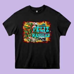 Feliz Navidad Heavy Core Tee Designed By Ranaportraitstore