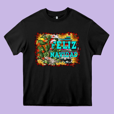Feliz Navidad Heavy Core Tee Designed By Ranaportraitstore