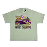 Oil Green Happy Mardi carnival with truck Urban Heavy Tee - HowdyJamesFarm