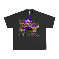 Pigment Black Happy Mardi carnival with truck Urban Heavy Tee - HowdyJamesFarm