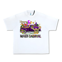 White Happy Mardi carnival with truck Urban Heavy Tee - HowdyJamesFarm