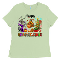 Matcha Happy Hallothanksmas Ladies Tee - texasbilliewilder