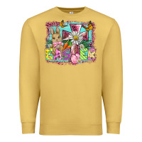 Antique Gold easter cross background Premium Sweatshirt - BarkalooDesign