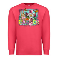 Cardinal easter cross background Premium Sweatshirt - BarkalooDesign