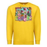 Lemon easter cross background Premium Sweatshirt - BarkalooDesign