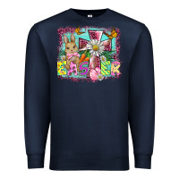 Navy easter cross background Premium Sweatshirt - BarkalooDesign