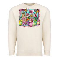 Sandshell easter cross background Premium Sweatshirt - BarkalooDesign
