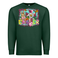 Sports Green easter cross background Premium Sweatshirt - BarkalooDesign